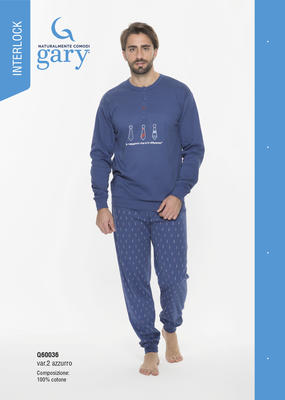 PIGIAMA UOMO M/L Q60036 Tellini S.r.l. Ingrosso Abbigliamento